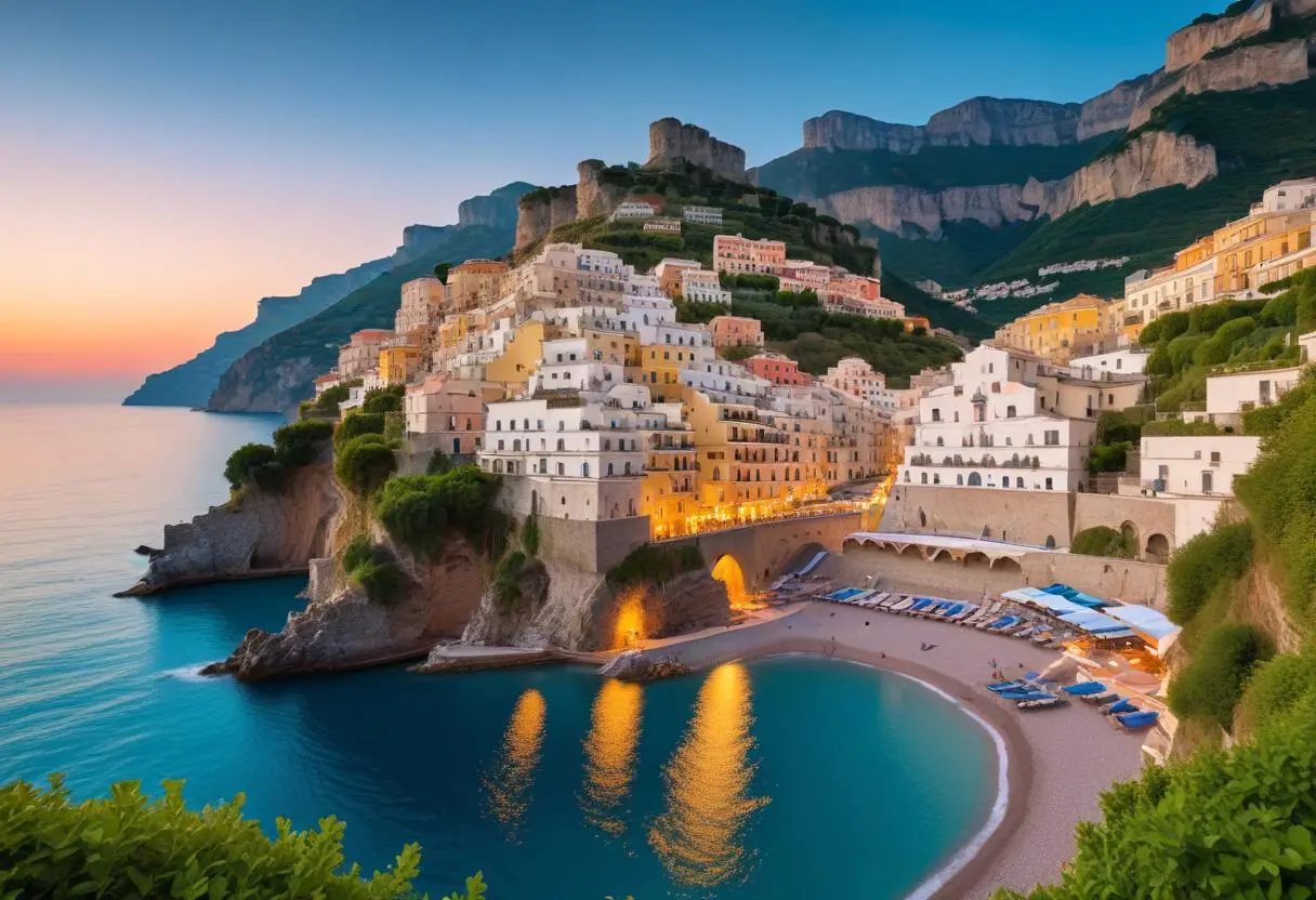 Stränder i Amalfi illustration